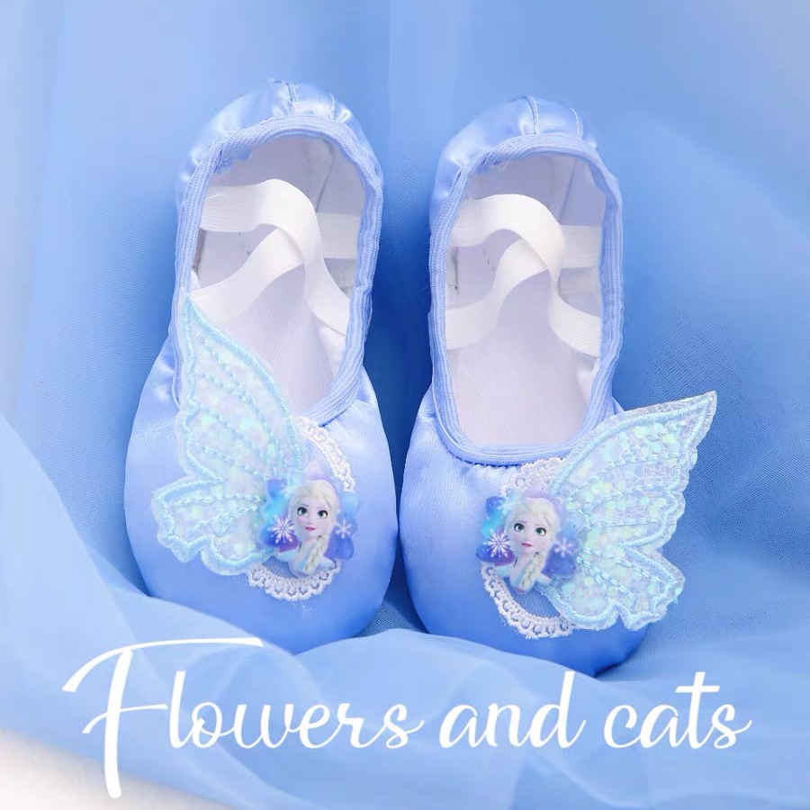 儿童舞蹈鞋儿童民族舞蓝舞蹈表演