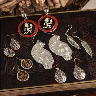 晚来天欲雪 纳瓦霍NAVAJO部落风民族风耳环耳饰耳夹 能饮一杯无