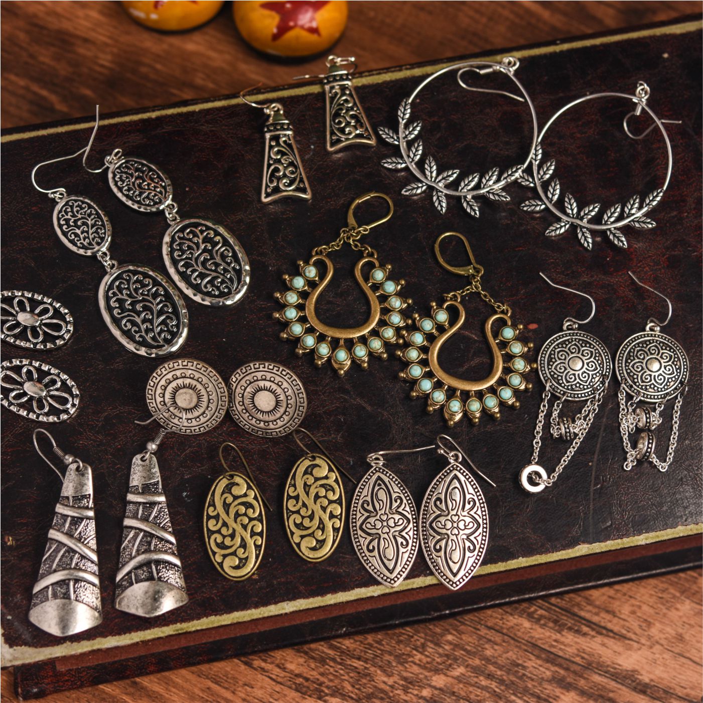 花开富贵镂空橄榄枝耳环个性