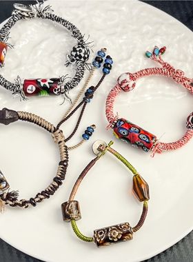 时时闻鸟语，处处是泉声。绝美手链彩色琉璃进口意大利千花琉璃