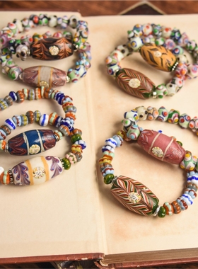 意大利进口马赛克琉璃珠现货手链