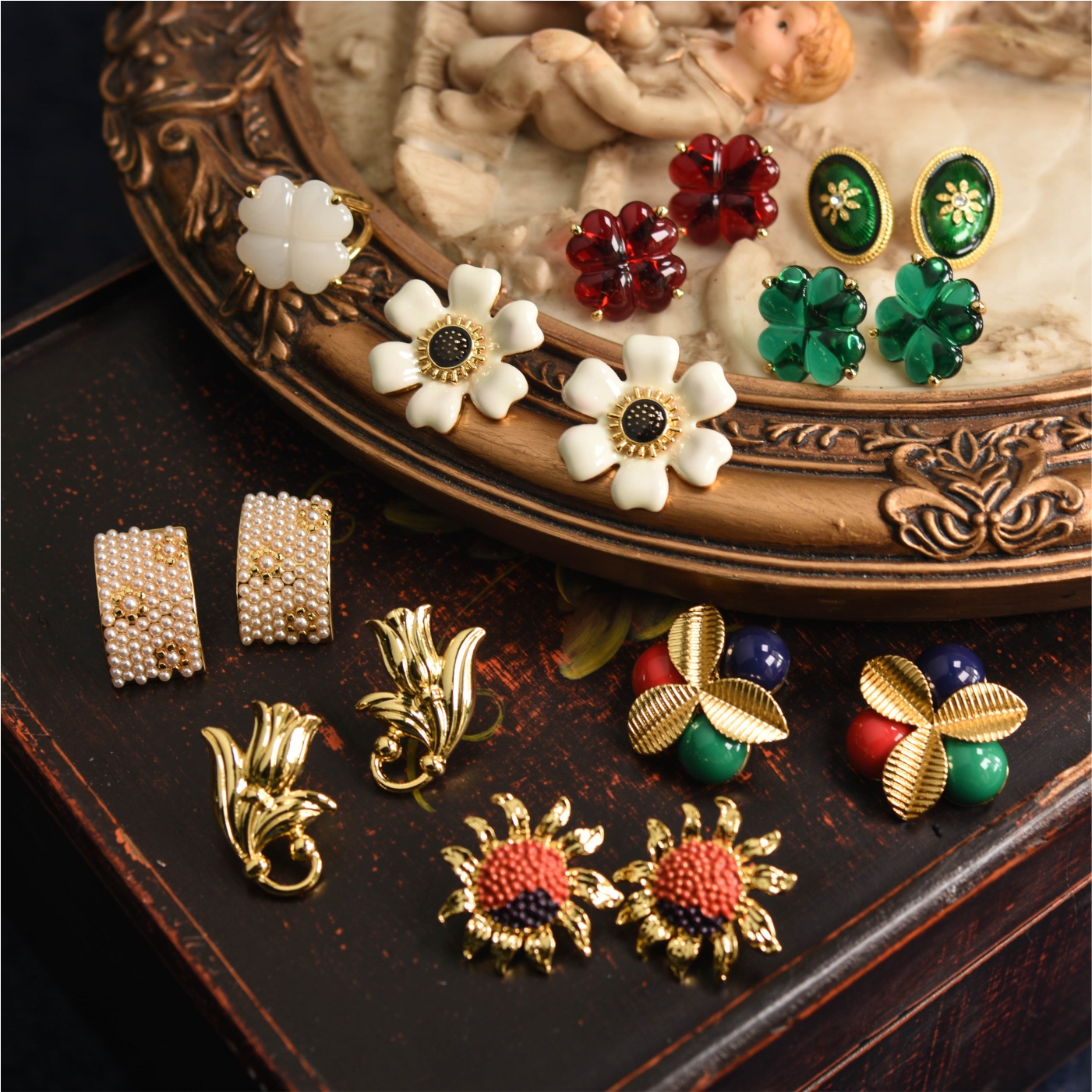 中古彩色925耳钉戒指耳夹