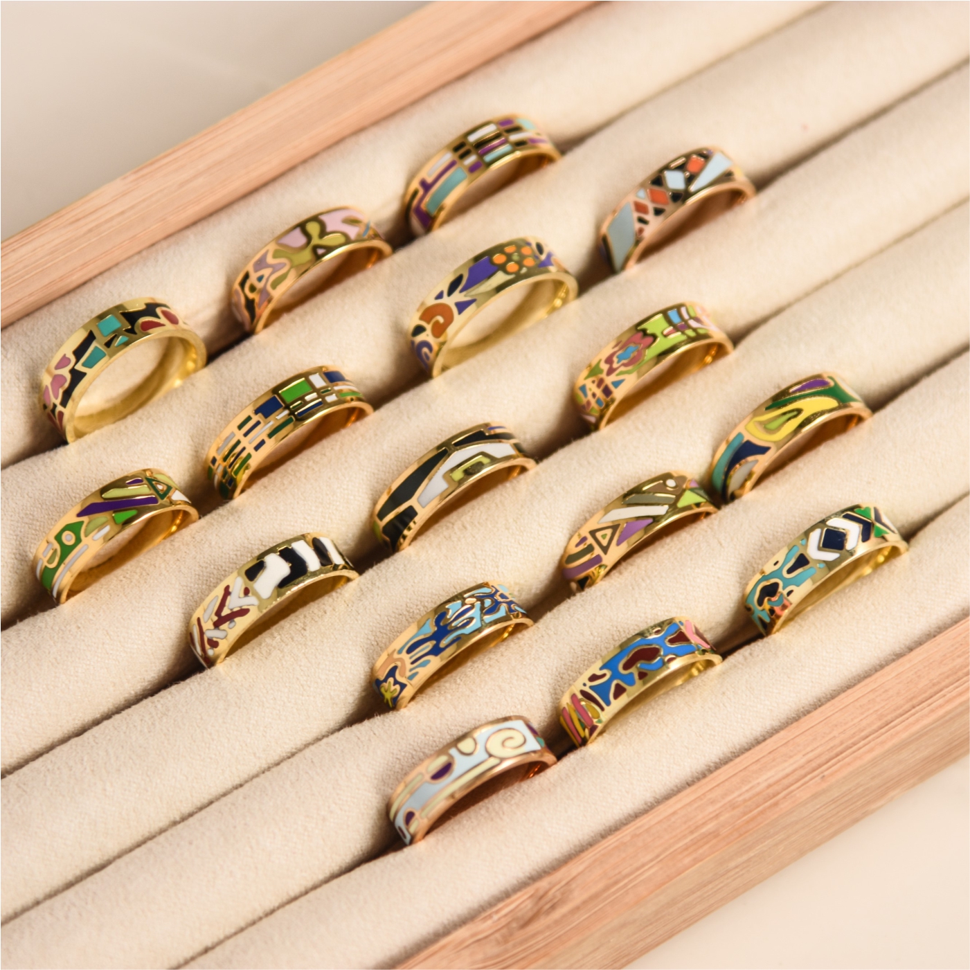 人生有酒须当醉,一滴何曾到九泉.设计师原创珐琅戒指2024新款爆款