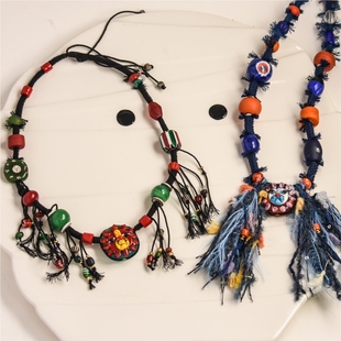 归山深浅去，须尽丘壑美。原创手作腓尼基琉璃狮子彩色琉璃项链