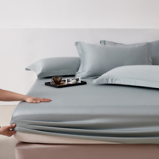 长绒棉全棉床笠单件美国king/queen加厚垫英国床罩纯棉床垫套定制