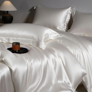 冰丝四件套美国kingSize英国double澳洲Queen被套罩水洗真丝床品