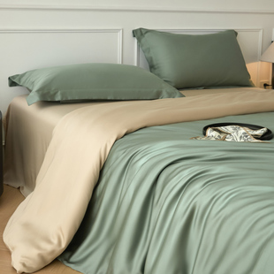 轻奢天丝棉四件套美国kingsize澳洲queen英国double国外床定制款