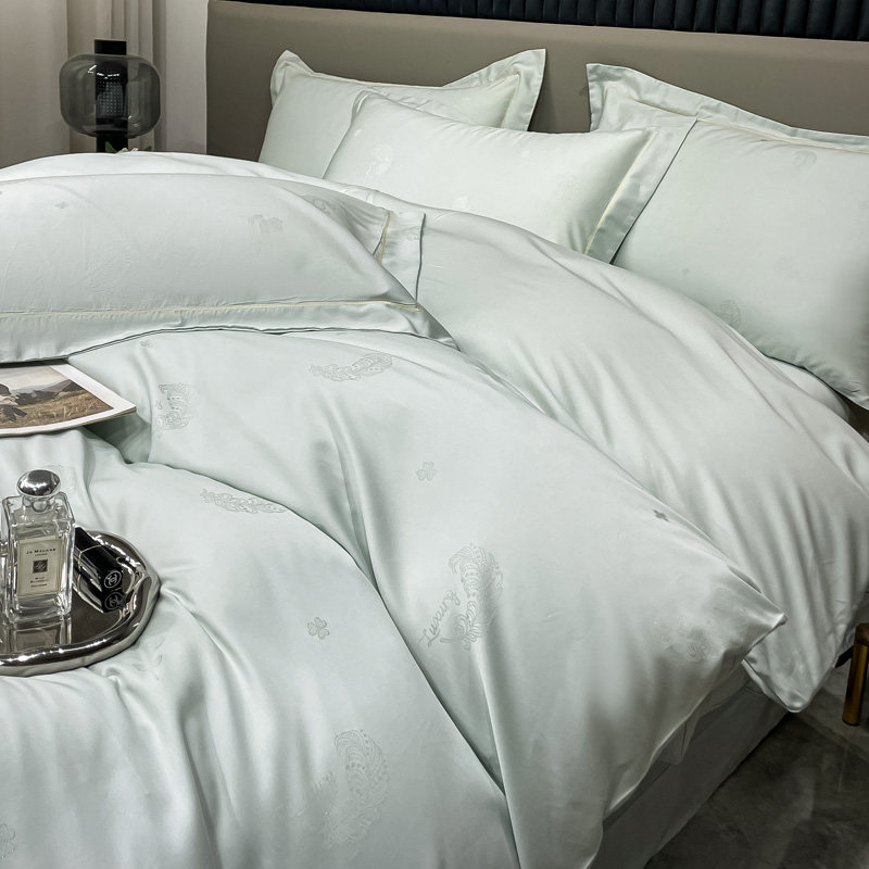 提花天丝棉四件套美国king澳洲Double加拿大Queensize大尺寸定制