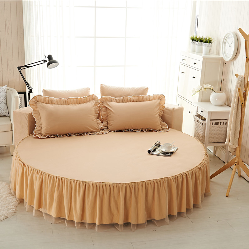 母婴级纯棉圆形夹棉床裙单件