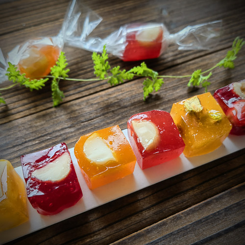 独立包装的土耳其软糕纯果汁制作