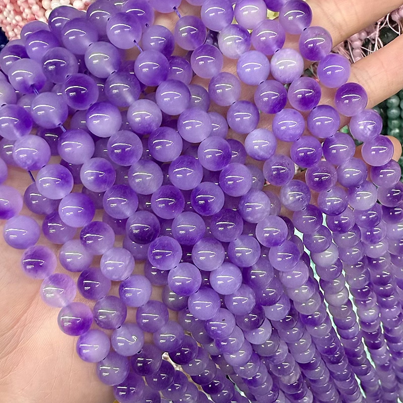 DIY渐变紫玉髓散珠串珠手工编制半成品diy手链项链饰品材料配件
