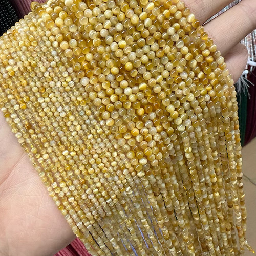 DIY2mm3mm小圆珠金虎眼散珠 手工半成品流苏长链手链项链配珠材料