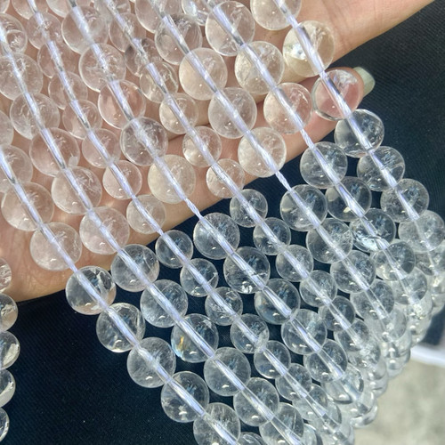 天然白水晶散珠半成品水晶隔珠配珠透明珠子diy手链手串项链材料