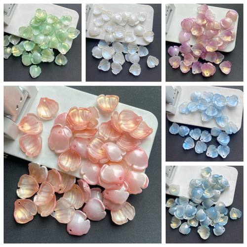 20颗18x18mm木芙蓉琉璃花瓣diy手工制作汉服头饰发钗古风发簪材料