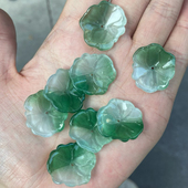 10个价 24mm琉璃中孔荷叶古风手工DIY头饰品发簪材料饰品配件