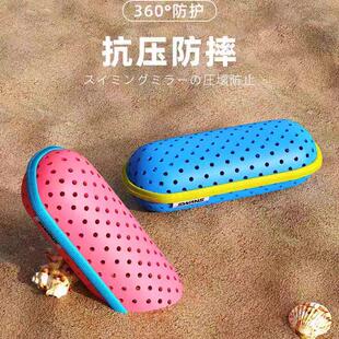 SWANS诗韵泳镜盒透气软不麻镜片 轻便沥水游泳收纳盒