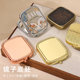 手工DIY化妆镜便携迷你方形小镜送底片宋锦刺绣滴胶创意折叠镜子
