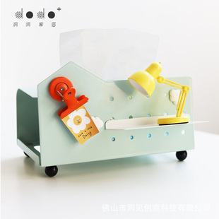 趣味纸巾盒客厅餐桌创意金属抽纸盒桌面多功能公司礼品可印logo