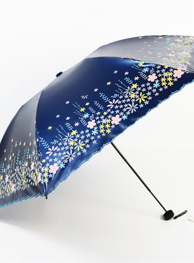 小巧便携防晒晴雨两用三折伞