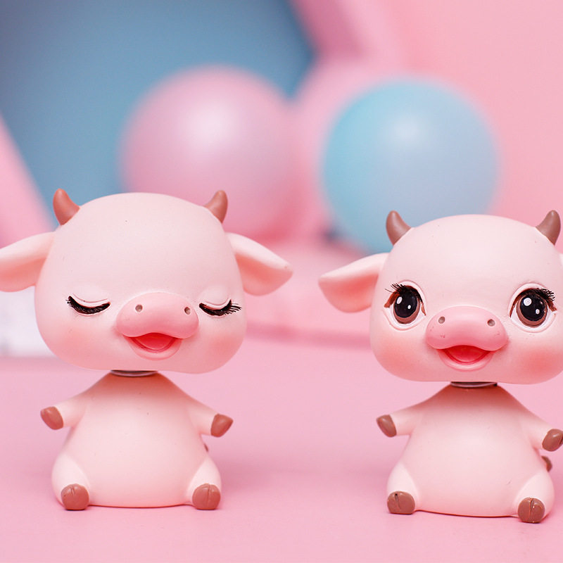 鸿运当头牛年存钱罐生肖储蓄罐送客厅隔断装饰摆件合成树脂圣诞节