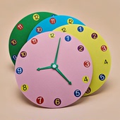 二年级暑假科创手工作业学生做时钟表模型指针材料包数字贴纸表钟