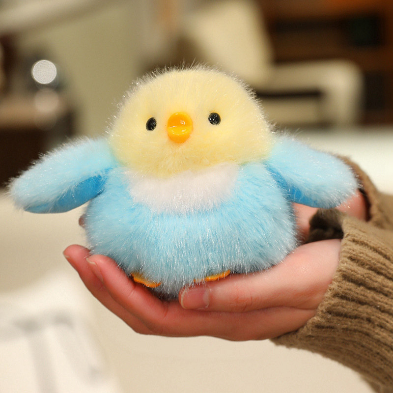 可爱会响小鸟公仔挂件包包挂饰玩偶仿真麻雀啾啾毛绒玩具钥匙扣