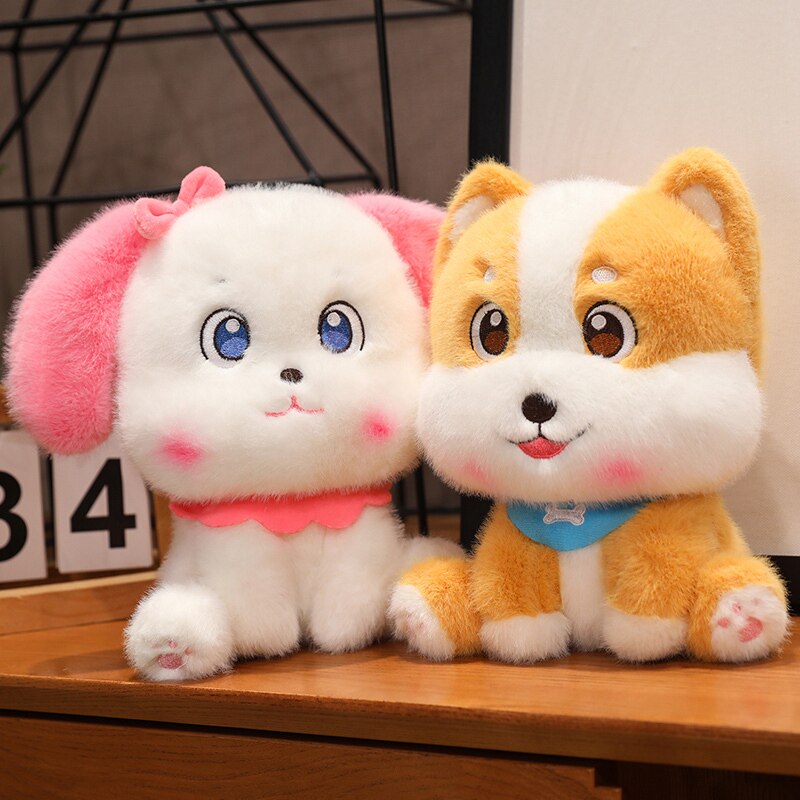 可爱玩偶狗狗公仔毛绒玩具小白狗布娃娃儿童抱枕男女孩生日礼物