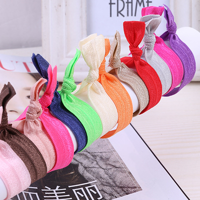 韩版继承者们发圈纯色橡皮筋甜美糖果色发绳打结头绳韩国发带发饰