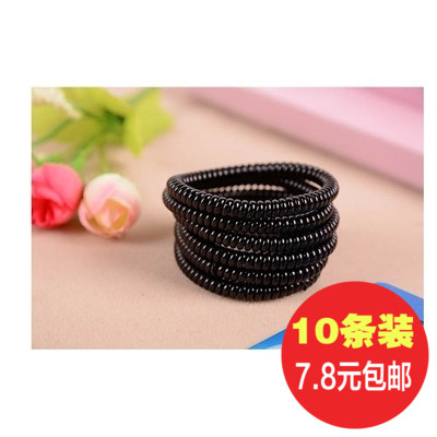 韩国发饰电话线发圈高弹力橡皮筋扎头发发绳彩色头绳绑头发饰头饰