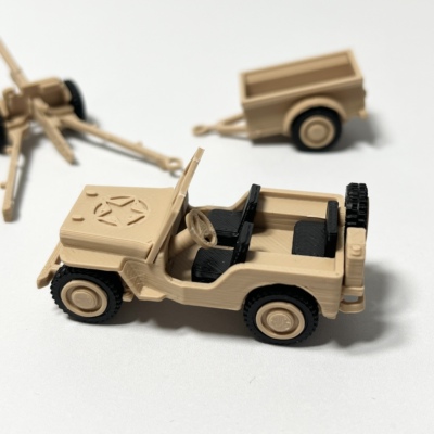 二战威利斯吉普车模型军事越野小汽车Willys GP 1/64火柴盒模型