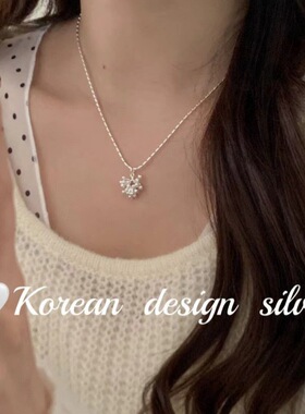 韩国ins网红博主同款 S925纯银小葡萄米粒项链叠带小众设计