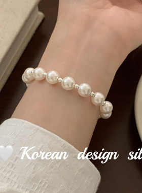 韩国ins风小众设计手作饰品 S925纯银 珍珠手链 简约大气高级感女