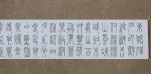 吴让之篆书观沧海水写布 书法清水万次循环练字