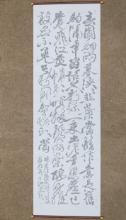 徐渭书法草书春园细雨七律诗轴水写布清水描红仿宣纸免墨汁练字