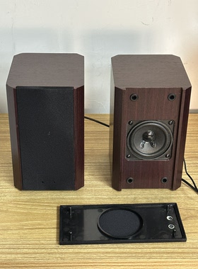 3寸无源音箱全频木质书架对箱前置环绕后置2.1多媒体音响副机