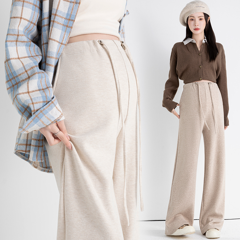 孕妇裤含真羊绒羊毛包不起球孕妇裤加绒加厚外穿保暖孕妇阔腿裤