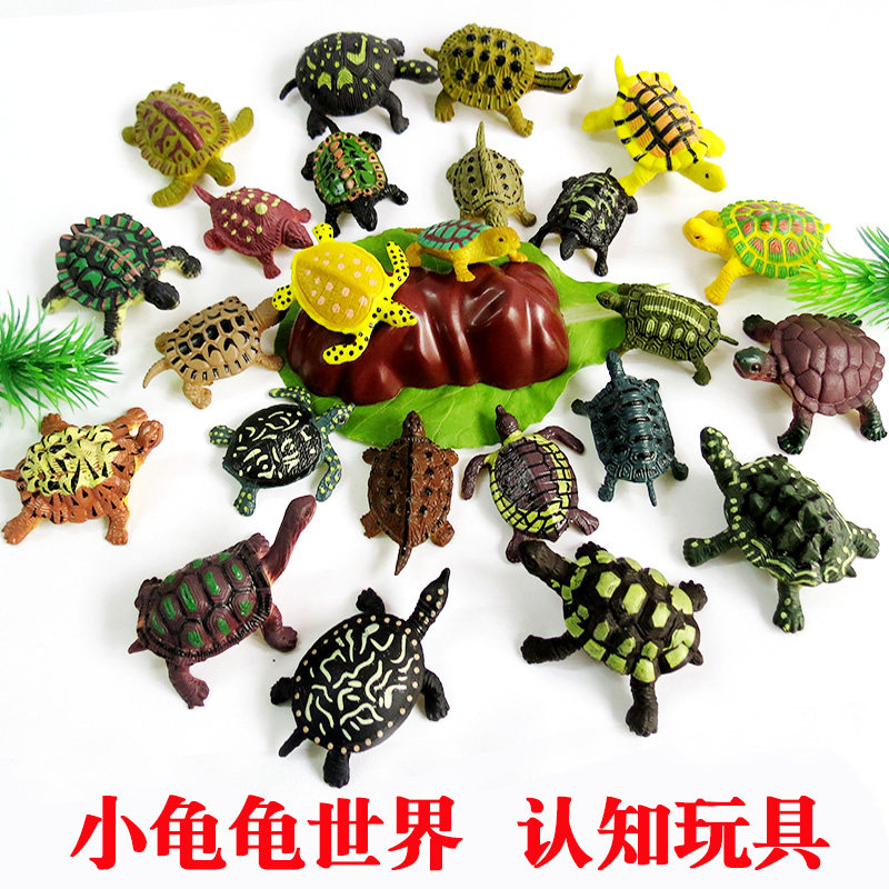 仿真小乌龟玩偶玩具静态塑胶海洋动物模型套装小海龟早教认知道具