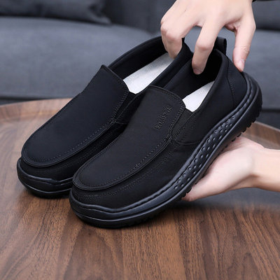 老北京软底男鞋休闲一脚蹬爸爸鞋