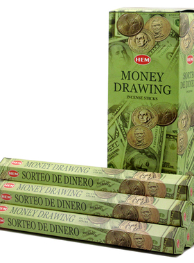 印度进口HEM money drawing招财线香财富香家用供香净化空气香熏