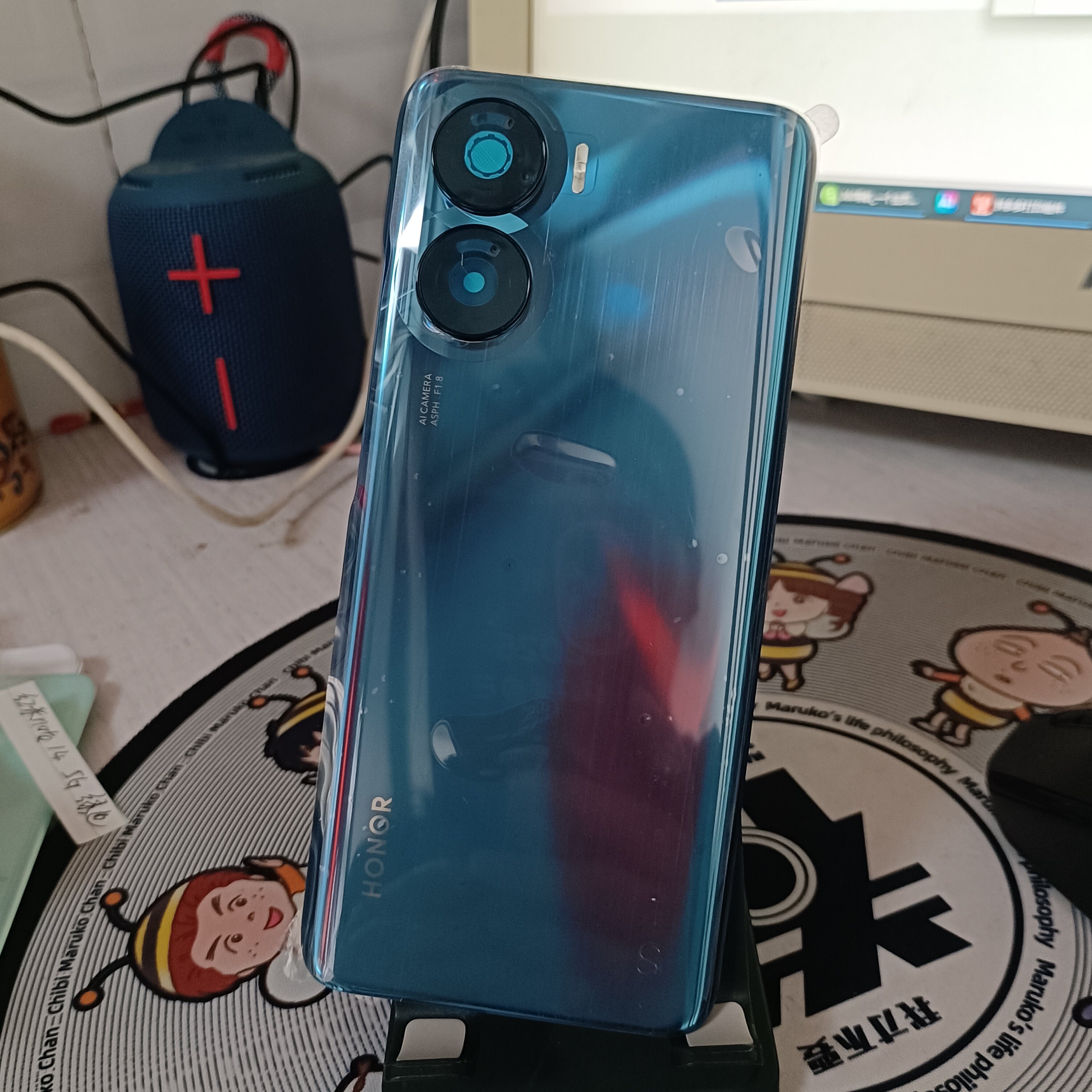 适用畅玩40plus原装后盖电池盖 畅玩40plus外壳 背壳带背胶