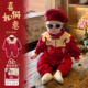 生日宴抓周服红色喜庆新年服薄款 周岁男宝衣服洋气婴儿新中式 唐装