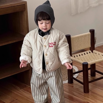 男宝炸街痞帅冬装套装韩版洋气婴幼儿棉外套加厚休闲裤打底三件套