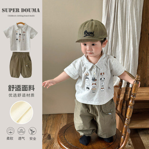 男童夏款裤子超韩洋气男宝工装裤休闲百搭外穿潮裤宝宝夏天束脚裤