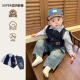 洋气宝宝衣服春秋款 男宝春装 韩版 时尚 牛仔背心外套潮 马甲2026新款
