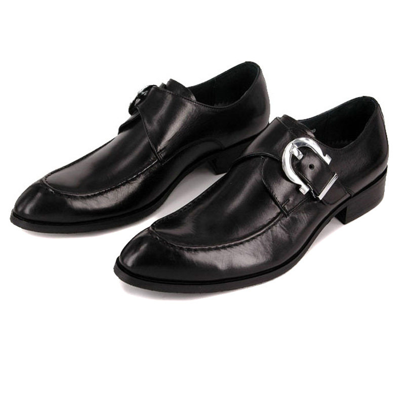 유럽 ??버전 남성 수제 영국 비즈니스 정장 가죽 신발 남성  가죽 뾰족한 발가락 3 관절 가을 겨울 통기성 캐주얼 남성 신발