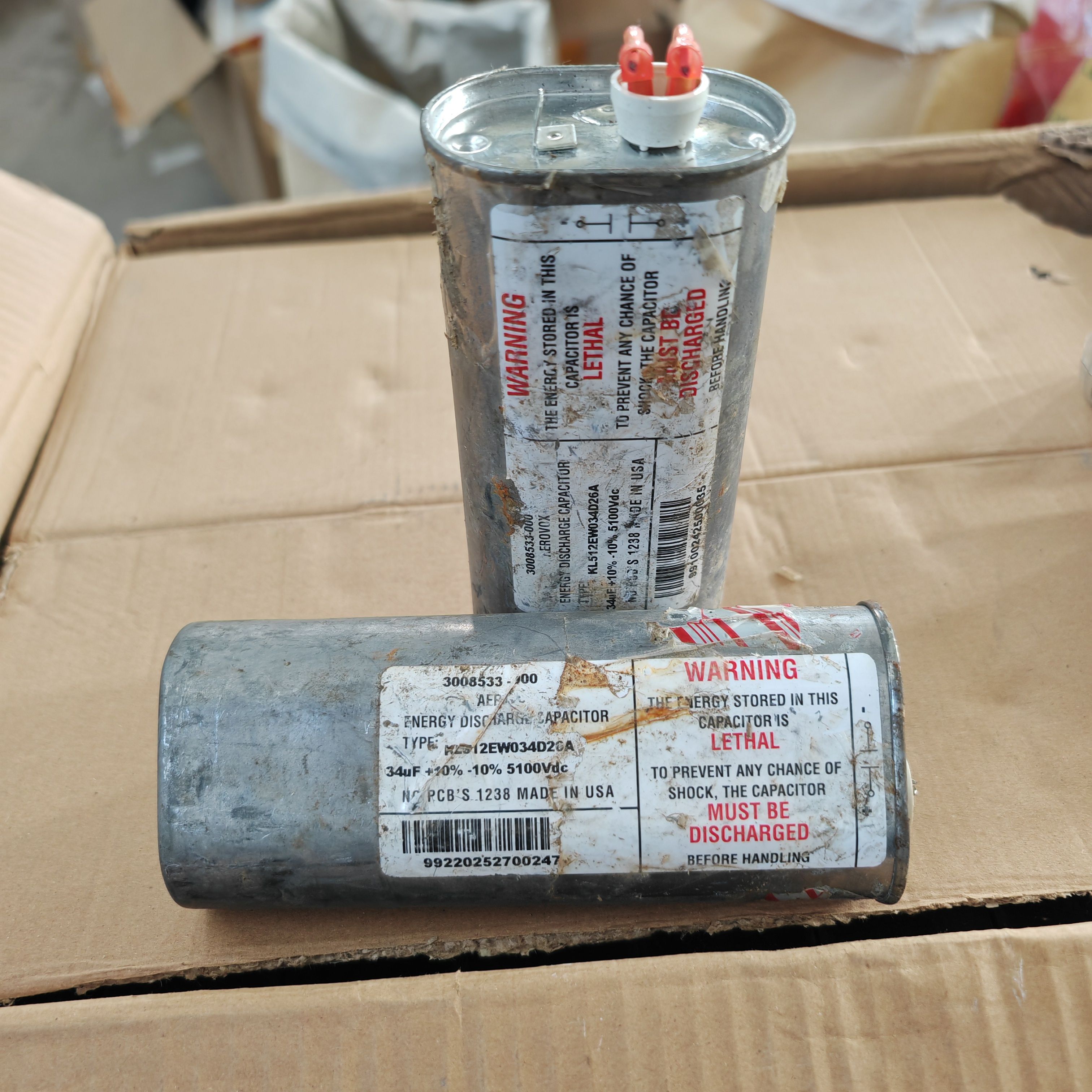 美国AEROVOX 5100vdc 34uf 高压油浸电容 胆机油浸电容