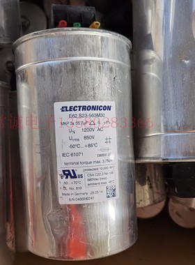 德国 ELECTRONICONE E62.S23-563M3 1200VAC/850v3×55.7uF  拆机