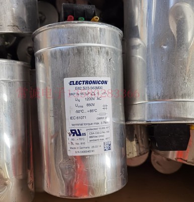 德国 ELECTRONICONE E62.S23-563M3 1200VAC/850v3×55.7uF  拆机