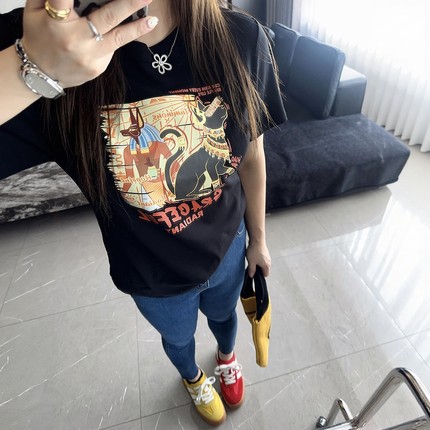 金字塔守护神 大码女装胖mm春夏装新款2025年短袖t恤半袖上衣遮肉