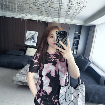 春意双丝  大码女装胖mm2025年早春装新款显瘦减龄短袖半袖t恤